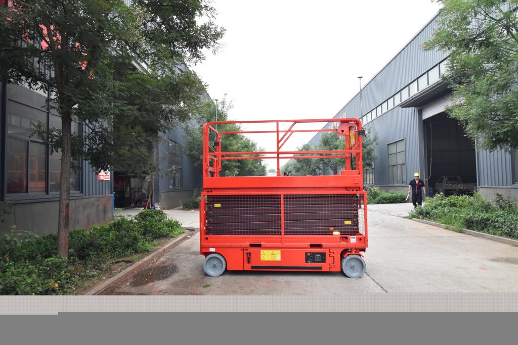 roter scherenlift vom yilu lift