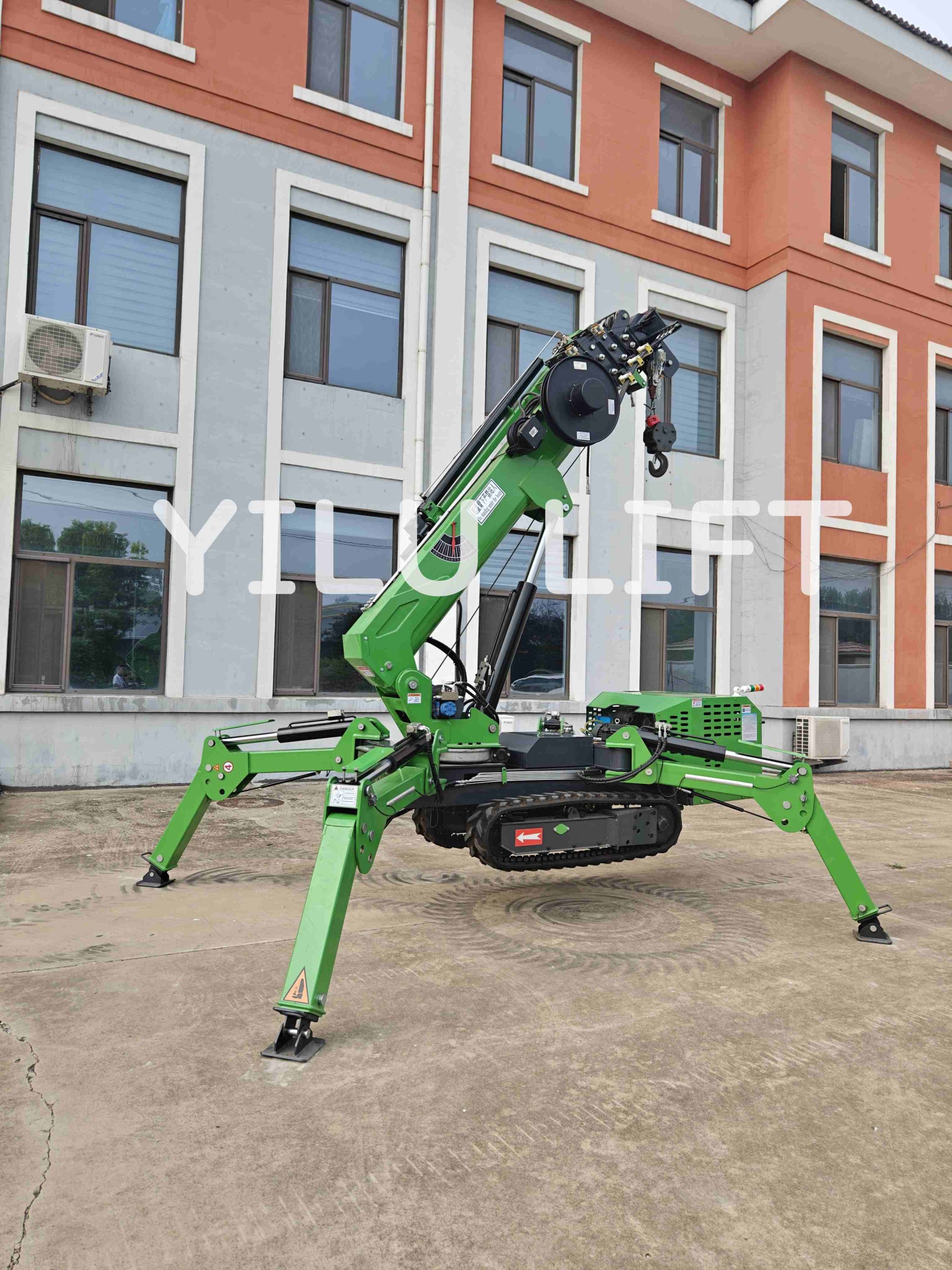 Foldable Compact 3t 12ton Construction Lifting Crane Small Oil Electric Dual Powers Crawler Tracked Spider Cranes