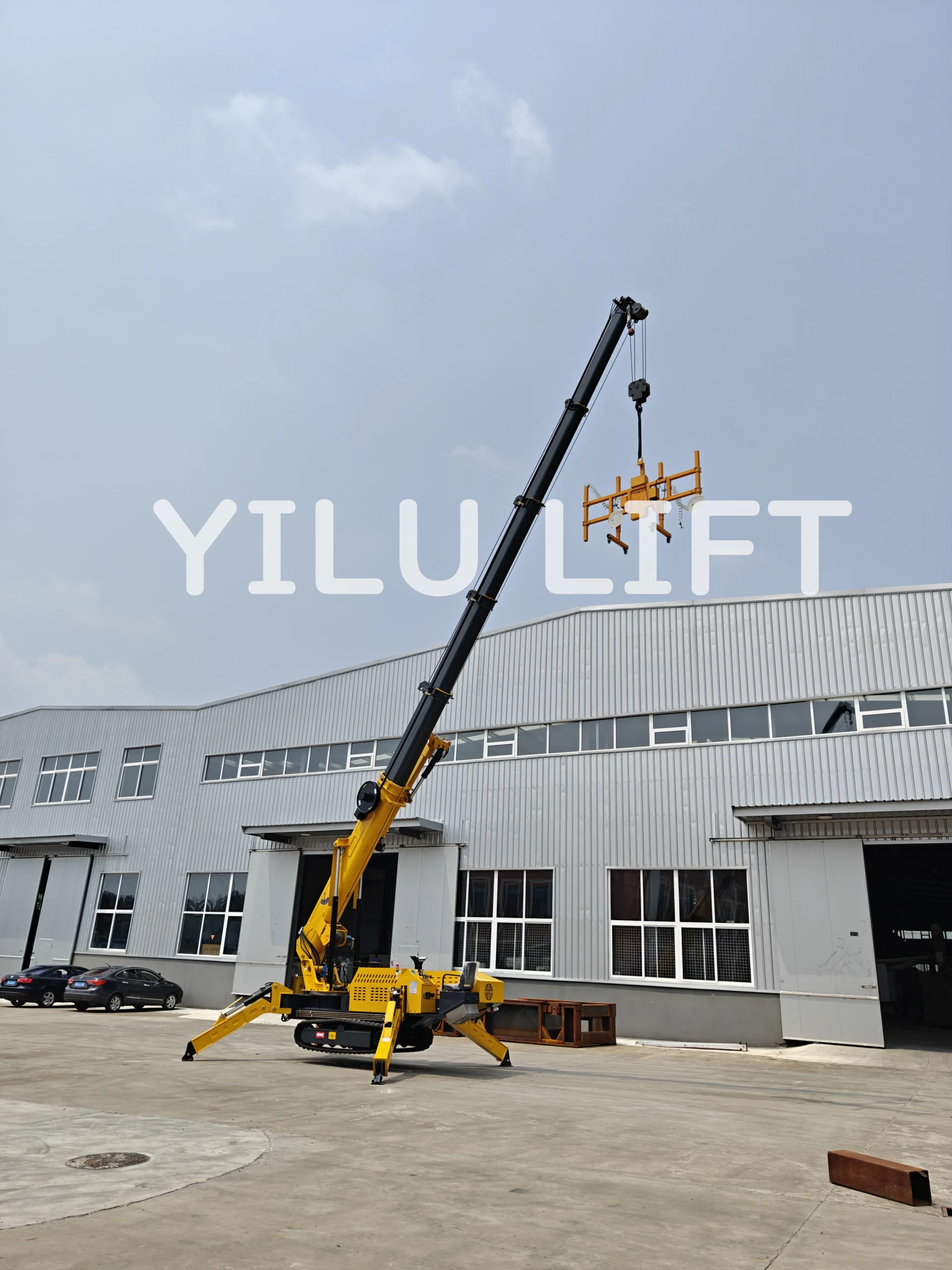 12 ton Factory Spider Crane Crawler Compact Spider Crane With Telescopic Boom Building