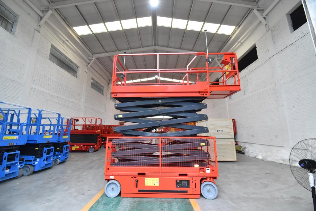 1-red mobile scissor lift