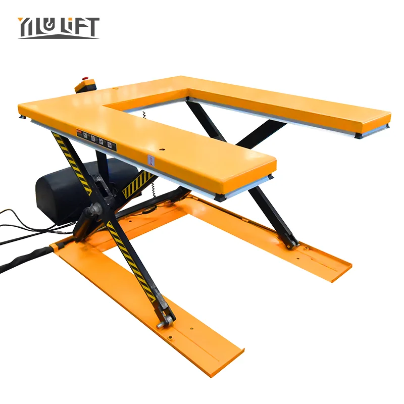 ce certification 1m to 4m portable u shape scissors lift table