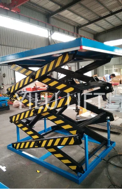 YILU New Design Mobile Mechanical Scissor Lift Table Outdoor Constructions Lifting Platform for Sale