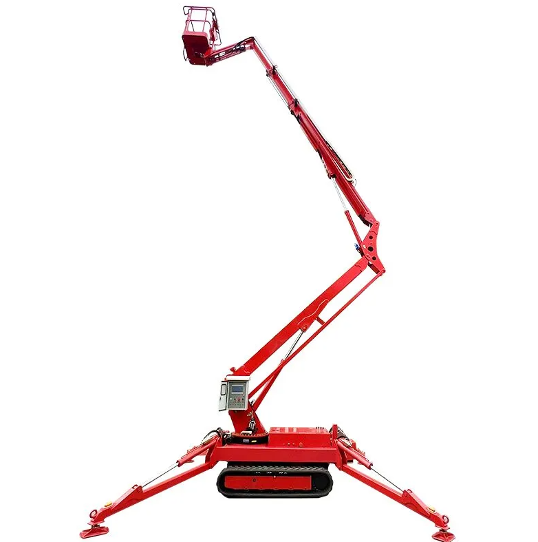 High End 10m 14m 18m Mobile Towable Boom Lift Cherry Picker Boom Spider Lift