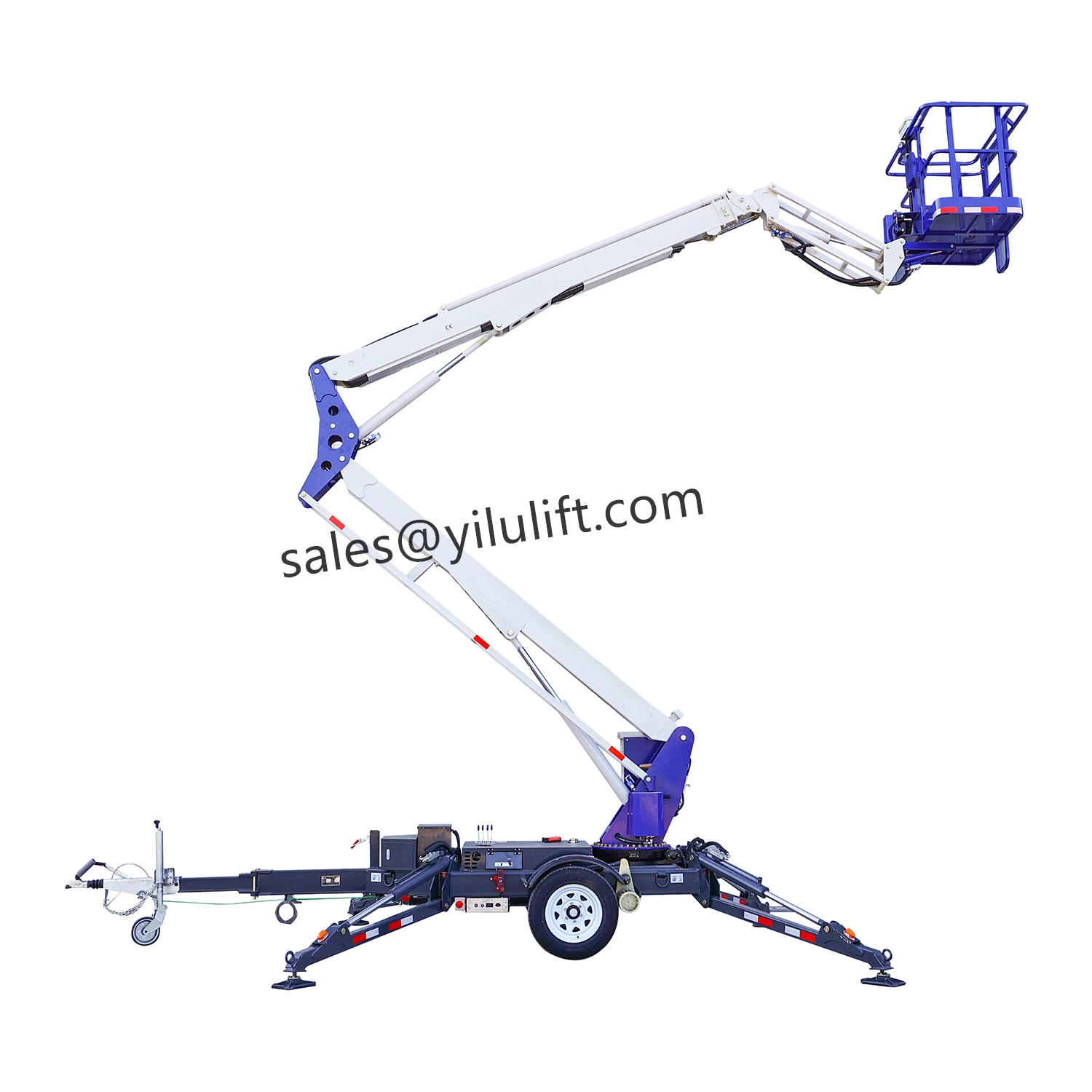 yilu lift hydraulic towable boom lift for aerial maintenance