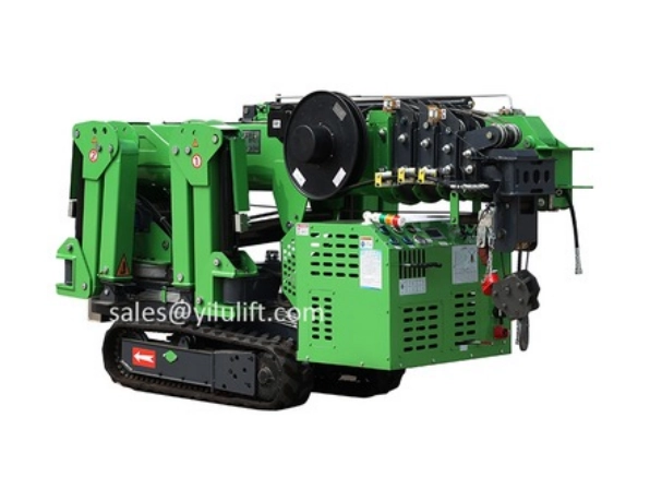 YILU LIFT compact crawler spider crane in folded transport position